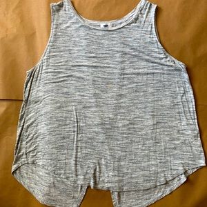 Heathered tank top with open back